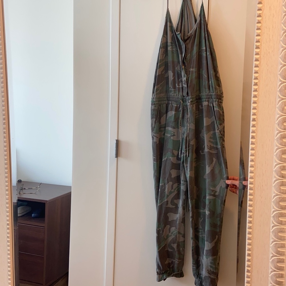 Pam and Gela army jumpsuit